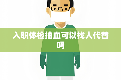 入职体检抽血可以找人代替吗