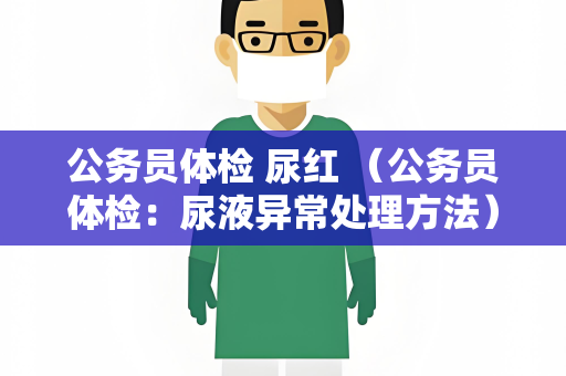 公务员体检 尿红 （公务员体检：尿液异常处理方法）